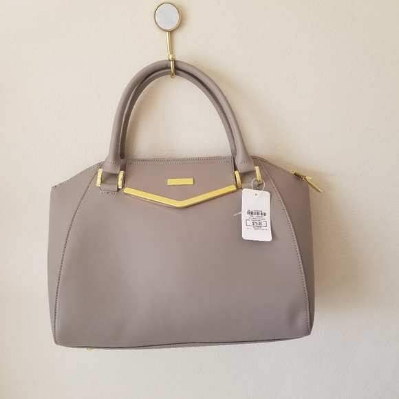 NWT Leather Satchel & Clutch Crossbody Bag - Picture 2 of 8